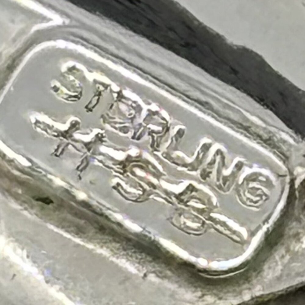 Beautiful Sterling Silver Rosebud Brooch, Harry S. Bick, Signed "HSB" "Sterling" - Picture 7 of 7